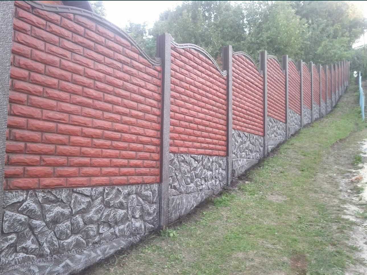Еврозабор с установкой Шлакоблок Кирпич Брусчатка Ворота забор ограда