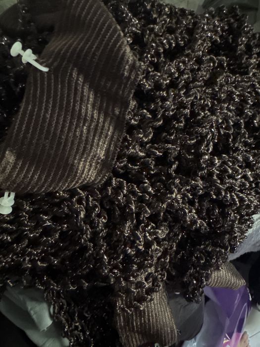 Штора лапша цвет коречневыц с рюрексом + теневая штора блэкаут коричне