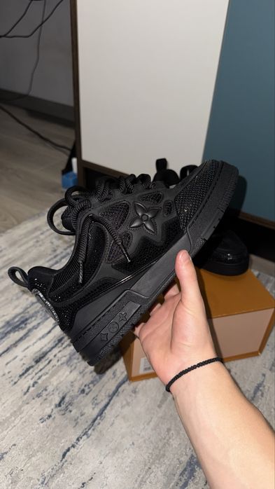 Louis Vuitton Skates Black Crystals