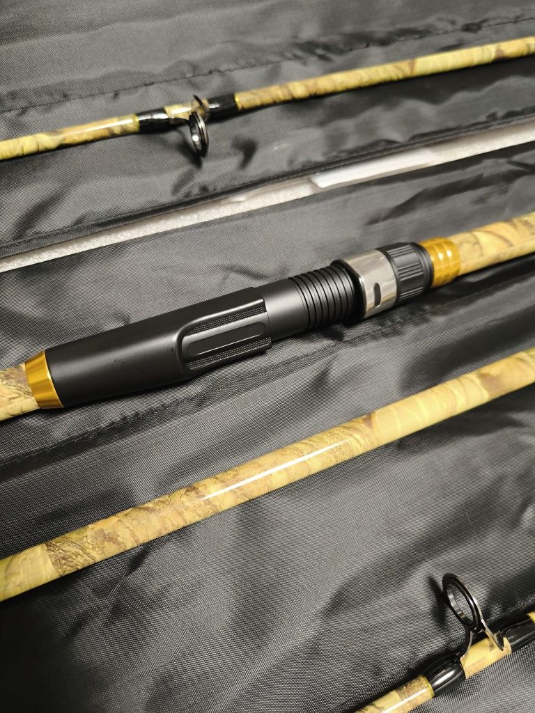 SET 4 Lansete DIAMANT ALB 3.90m 4.0 LBS 3 tronsoane