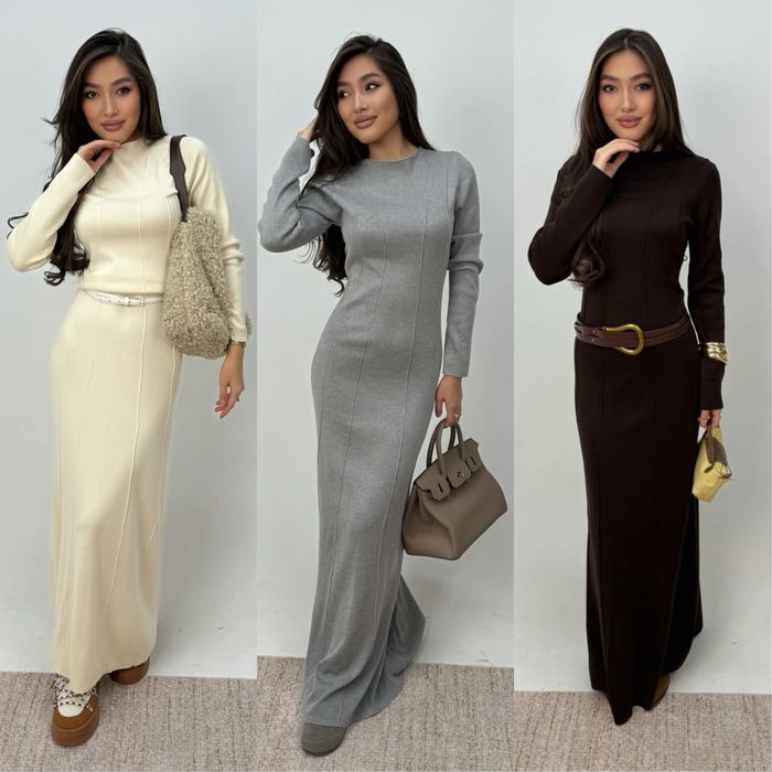 Платья длинные.