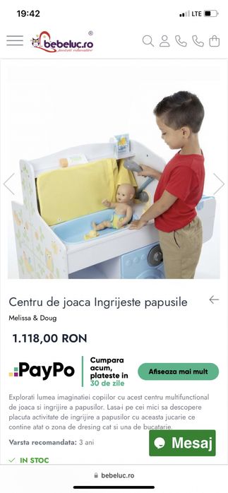 Centru de joaca ingrijire papusi