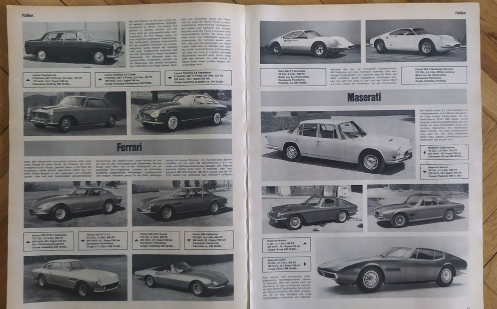 Ретро списание за автомобили 1967-1968г.