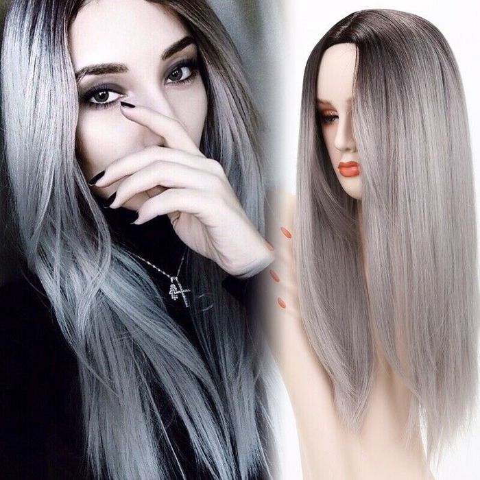 Парик пепельный блонд-градиент