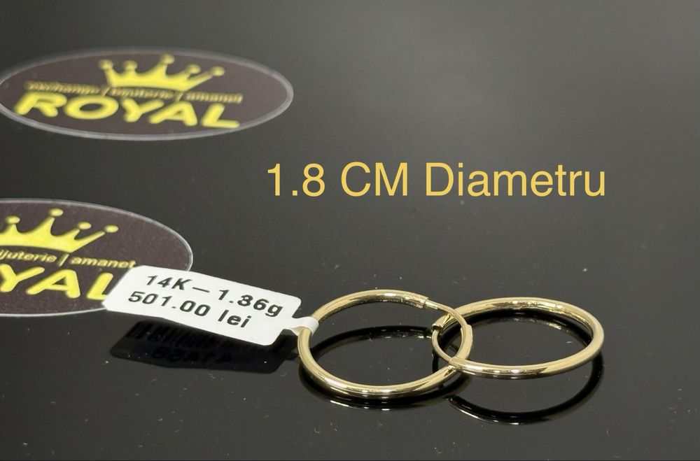 Bijuteria ROYAL : Cercei AUR 14K / 1.36 GR