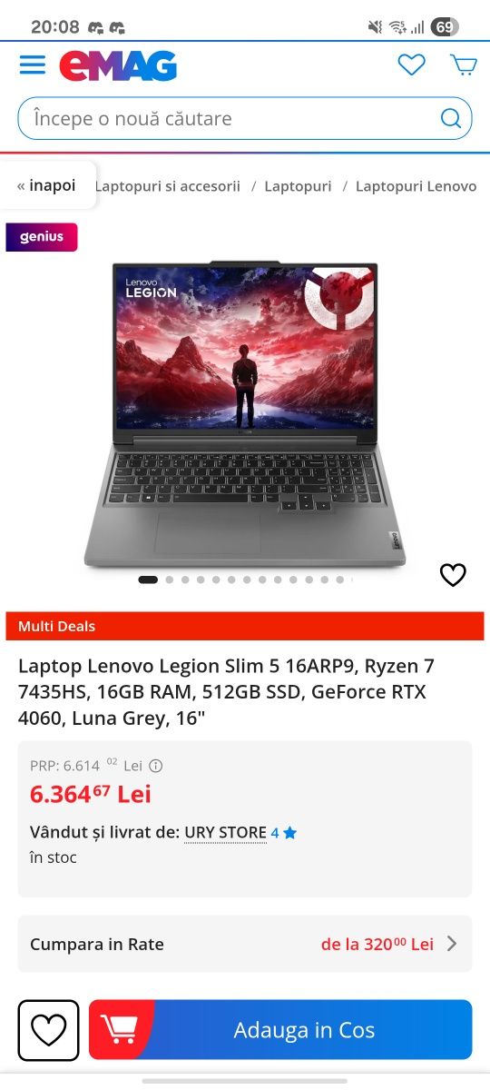 Laptop Lenovo legion 5 slim
