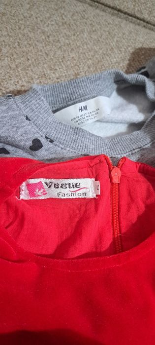 Lot rochita catifea, bluza peplum, body festiv 92