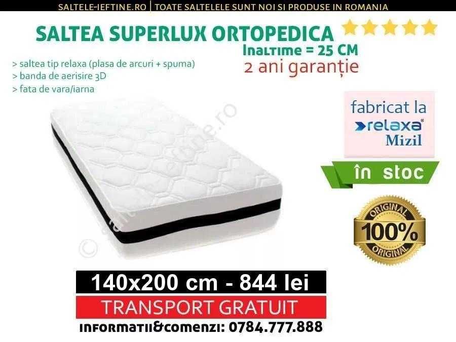 Saltea 140x200 cm - SuperLux Ortopedica (inaltime 25 cm)