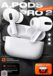 Simsiz quloqchinlar "Pods Pro 2", sensorli IOS, Android, Windows