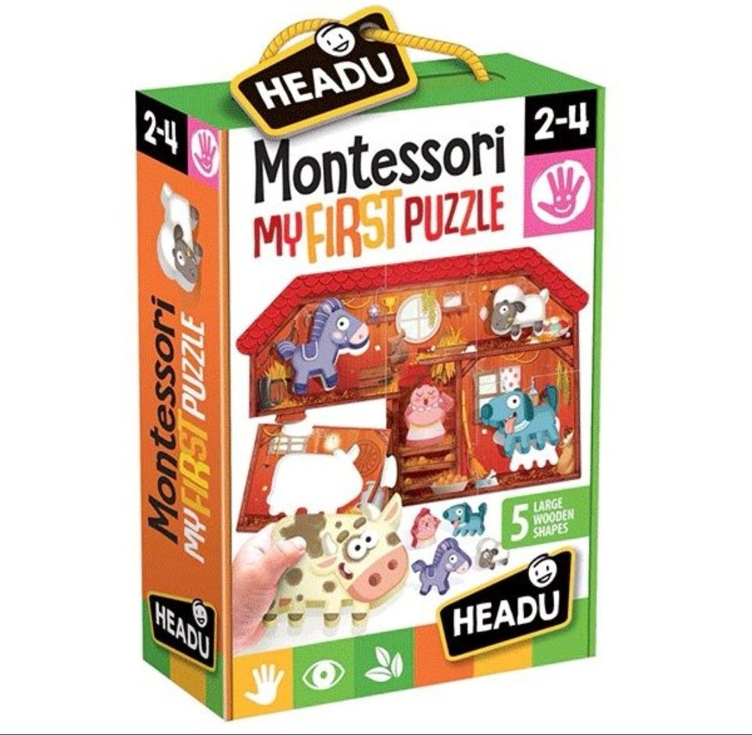 HEADU Montessori Primul meu puzzle cu anumalute