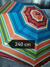 Umbrela NOUA mare 240cm- soare,curte,plaja,terasa gradina rotunda-Met