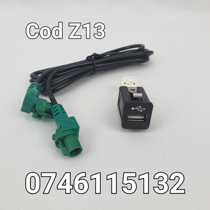 Cablu-Adaptor USB pentru BMW E87 E90 E91 F10 F11 F12 F30 Carplay - Z13