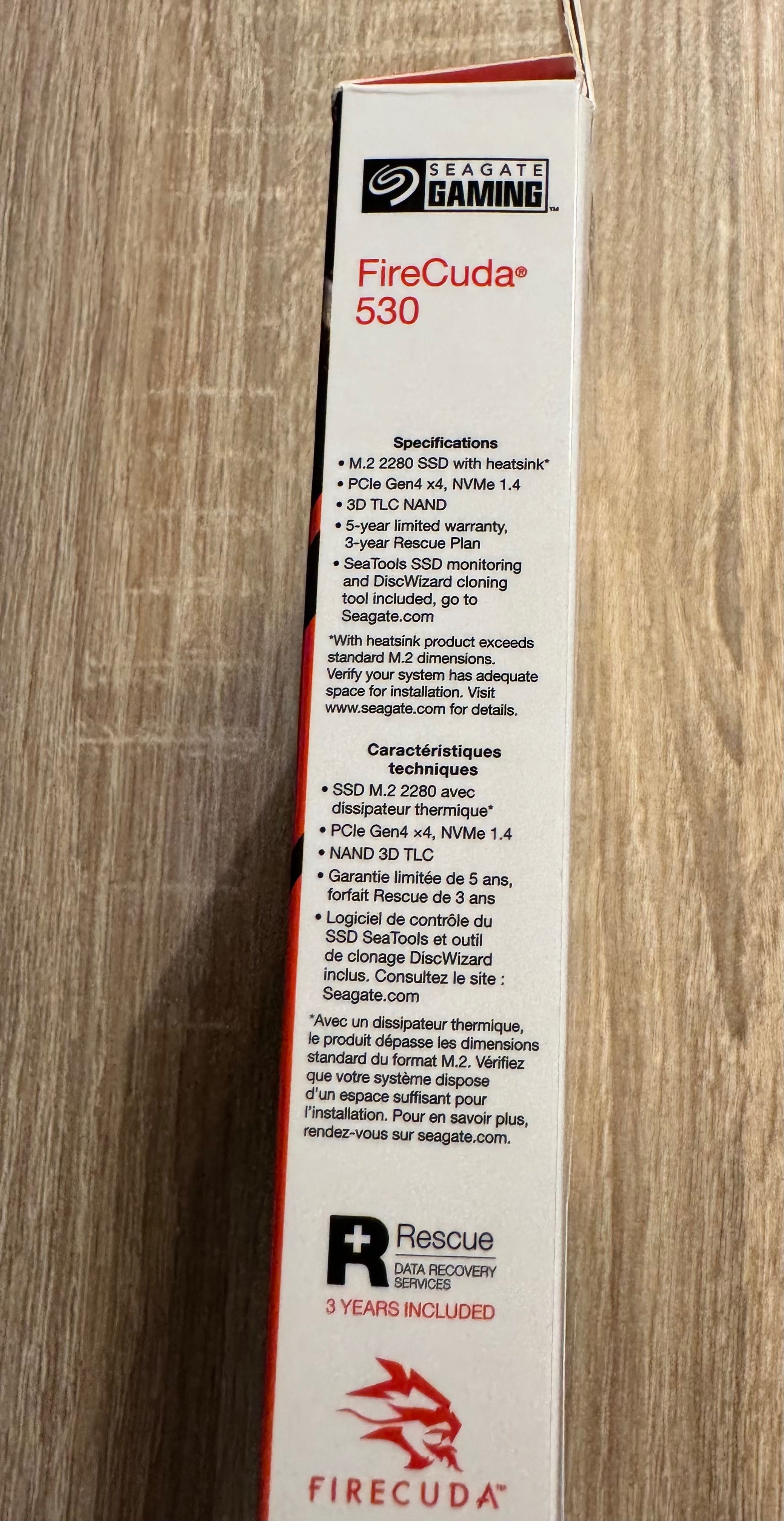*Гаранция* 4TB Seagate FireCuda 530 SSD - Gen4 Gaming NVMe + Heatsink