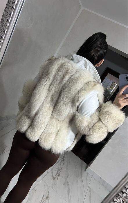 Geaca piele si blana naturala s/m