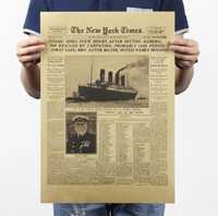 Accident Titanic 1912 ziar New York Times tip poster detalii vapor