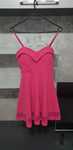 Rochie eleganta cu bretele subtiri si cupe, Roz, 34/XS