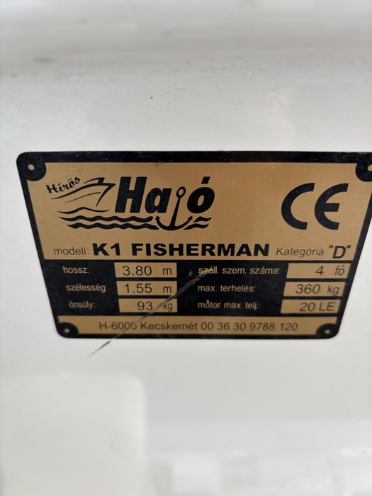 Barca K1 fisherman+motor Honda 20cp+peridoc