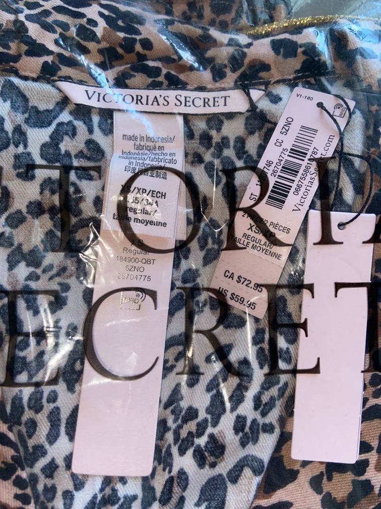 Set pijamale flanel bumbac Victoria's Secret SUA Original Pijama S