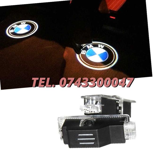 Set 2buc Proiector Lampa Lumini Usi Holograma Bmw Logo Clasic Led