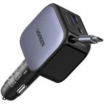 UGREEN 90W USB зарядно, с интегриран прибиращ се кабел