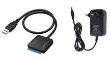 Кабел USB 3.0 и захранващ адаптер за харддиск 2,5 и 3,5 или SSD