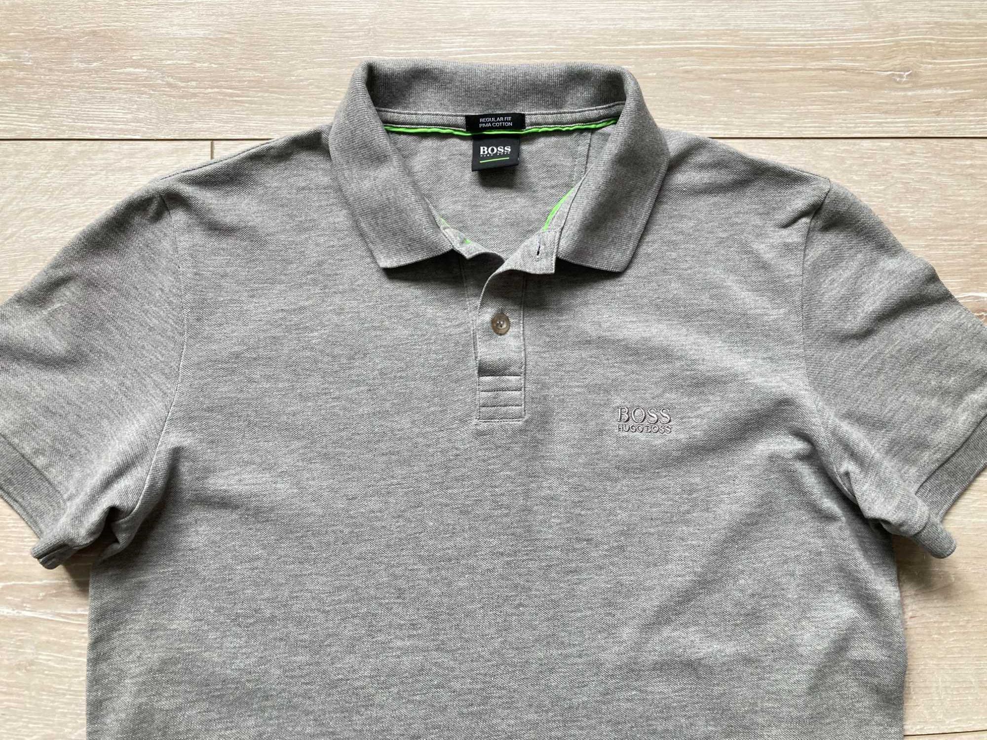 Hugo Boss Piro Green Pima Cotton polo t shirt мъжка поло тениска М