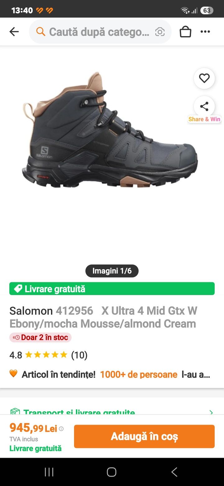 Vand Salomon X Ultra 4 GORE-TEX