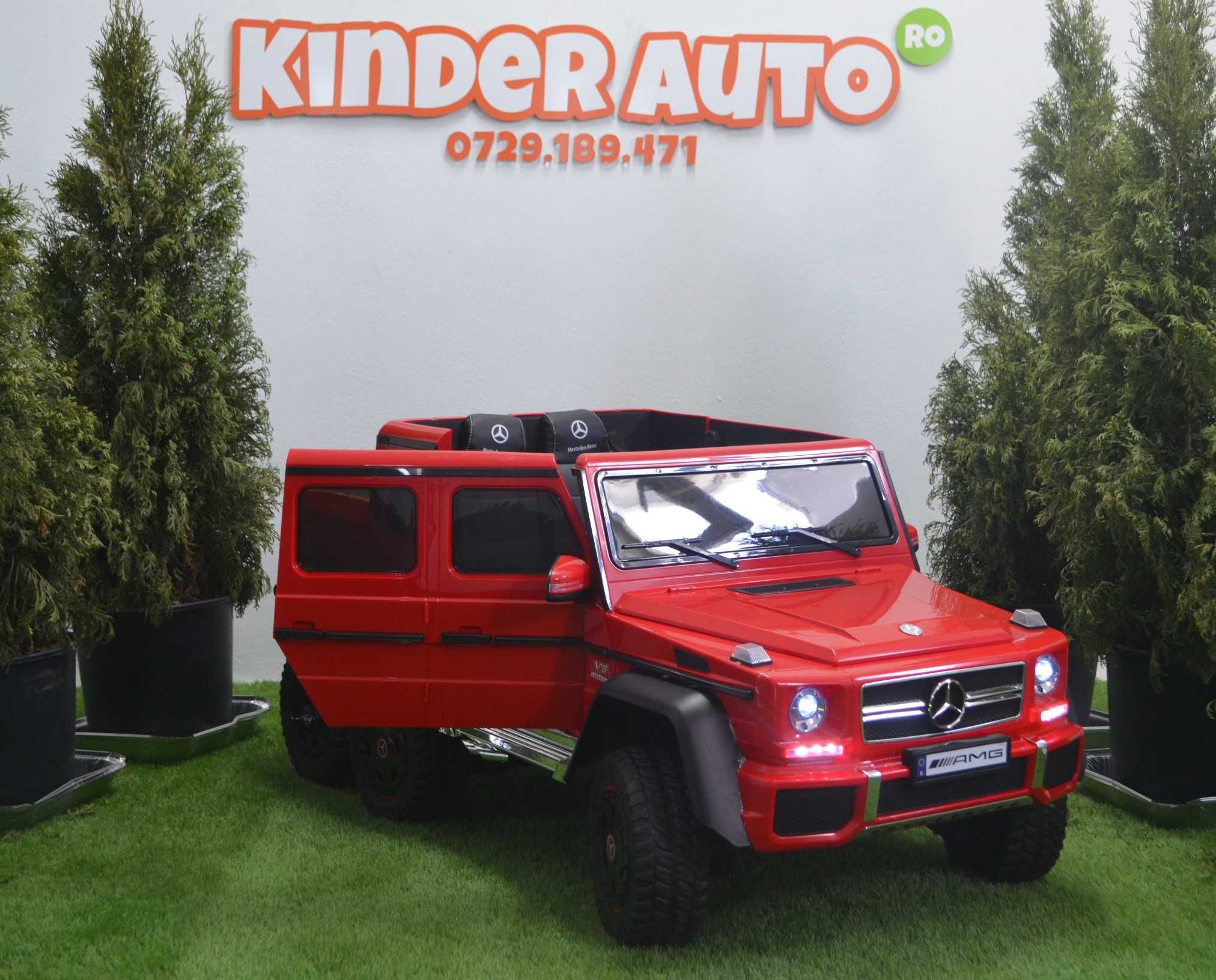 Masinuta electrica pentru copii Mercedes G63 6x6 Premium 180W #RED