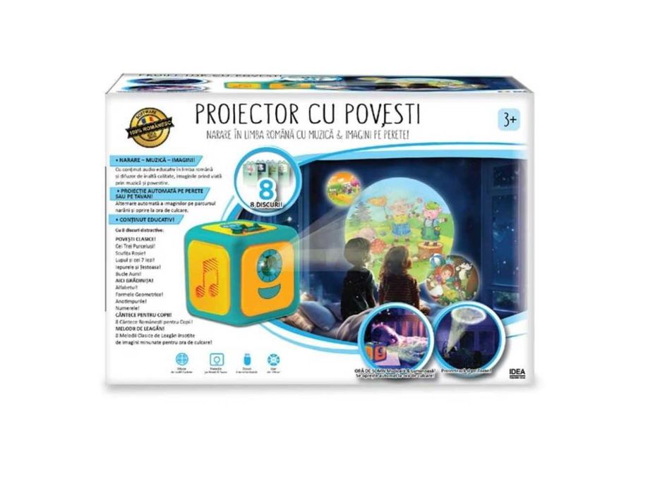 Proiector cu povesti pentru copii – alfabet si cantece in limba romana