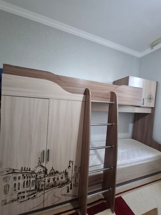 Детская кровать чердак с шкафом