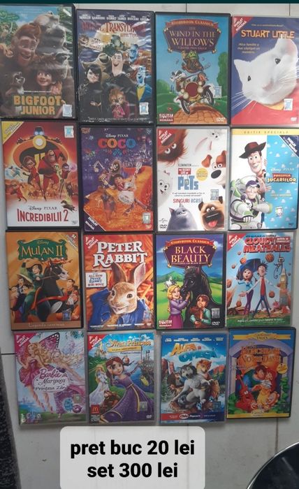 Vand CD-uri cu povesti si colectii desene animate