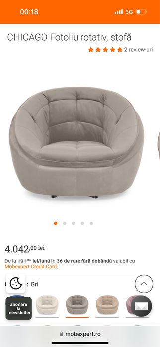 Urgent! Set canapea si fotolii Mobexpert Chicago