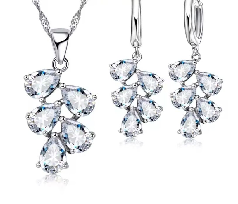 Set de bijuterii S925 cu cristale multicolore