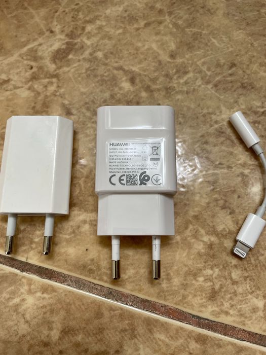 Încărcător original Apple + Huawei + cablu casti jack telefon adaptor