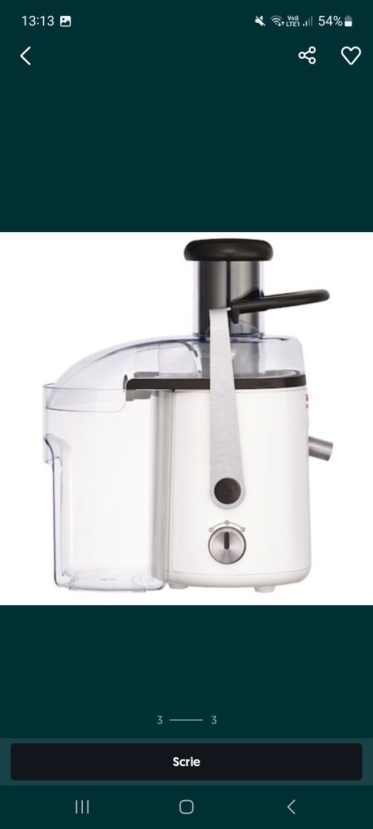 Storcator de fructe si legume Tefal Easy Fruit ZE581B ,700 W