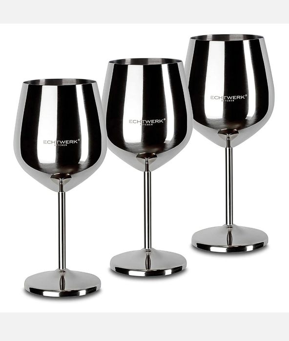 Echtwerk метални чаши за вино (идеални за сватба,къмпинг,път, подарък)
