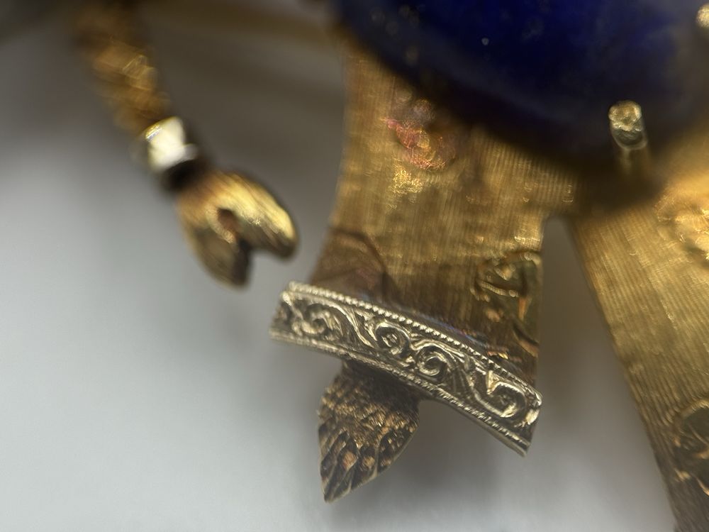 Brosa Veche Atelier Austriac Lc Manual lapis lazili Si ochi de tigru
