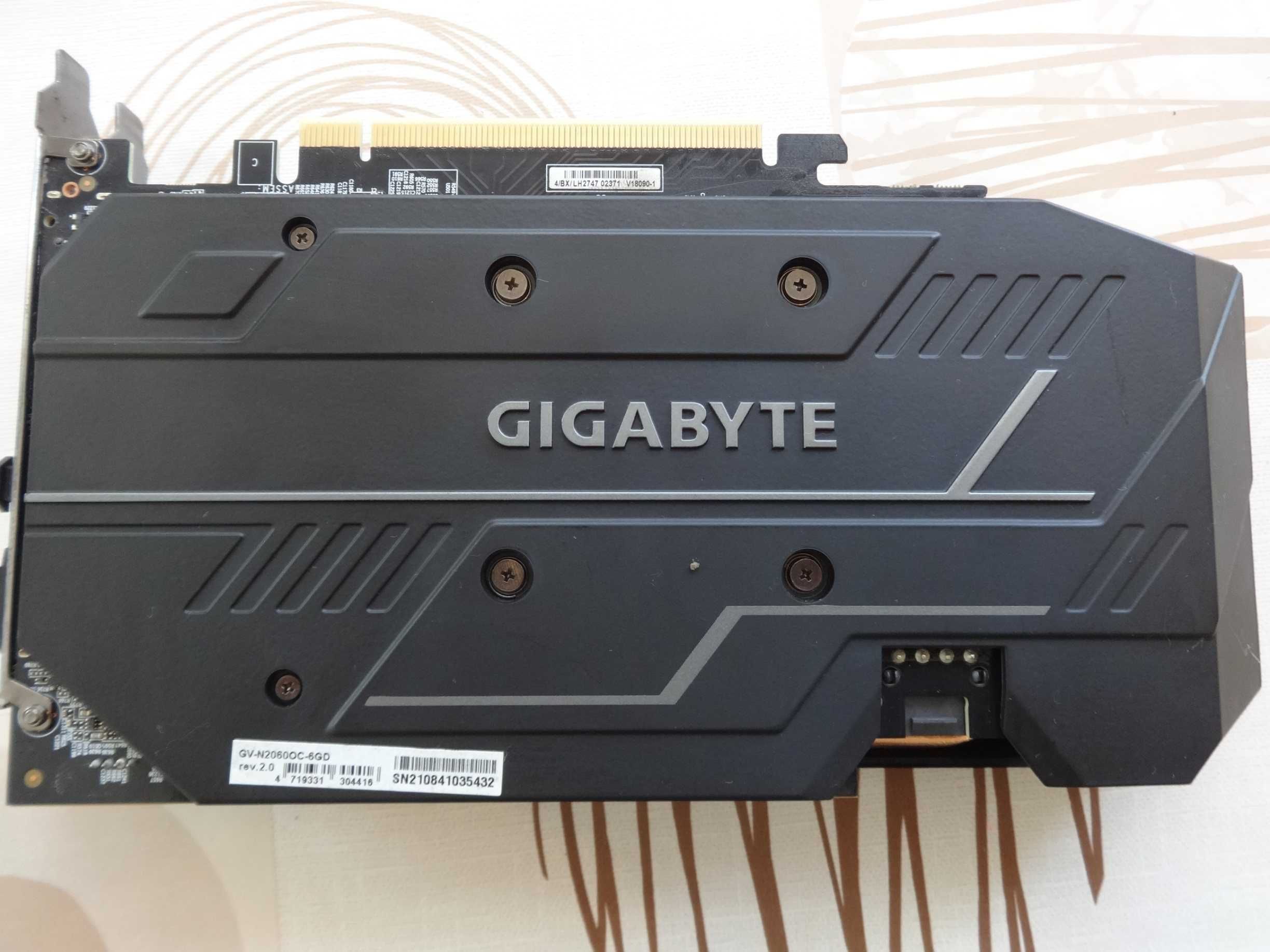 Геймърска Видеокарта GIGABYTE GeForce RTX 2060 OC 6G 6GB GDDR6