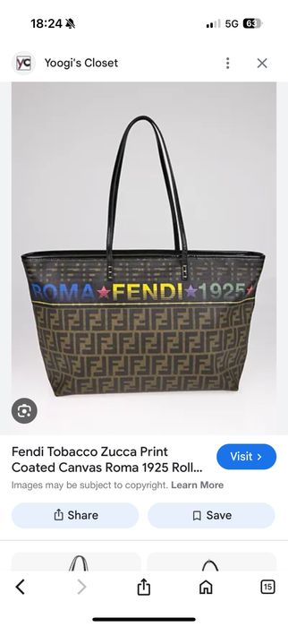 Fendi Zucca Roma 1925, сафиано, ест.кожа, оригинална