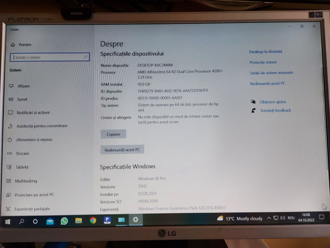 Vând Pc Desktop perfect funcțional