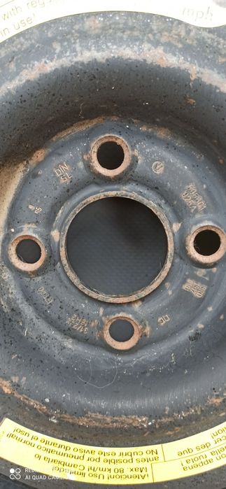 Roata rezerva SLIM 31/2 J x 15H2, ET40, VW