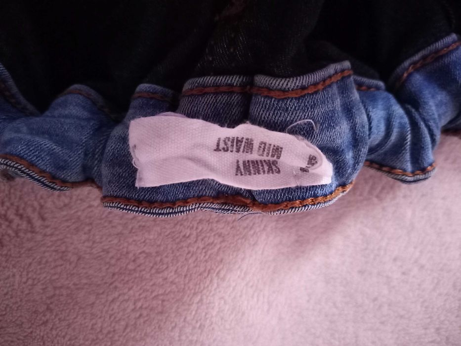 Sin say сини и сиви дънки със средна тялия