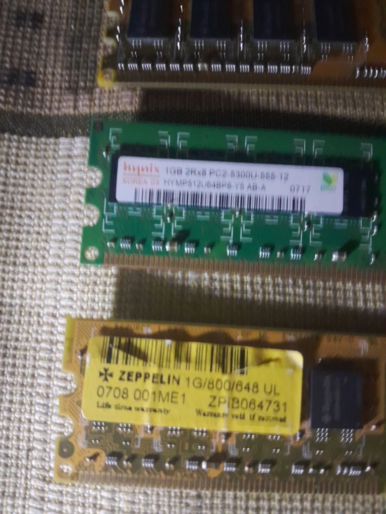 Память ОЗУ 6 штук для компьютера DDR 2 DDR2 1 GB 1GB 1ГБ 667=800 mhz
