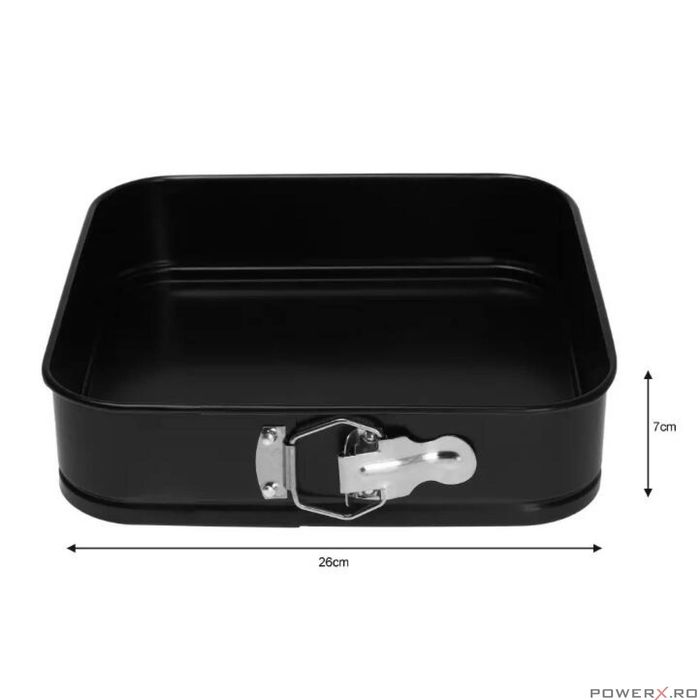 Forma pentru tort, tava copt, patrata, 26 cm, KingHoff
