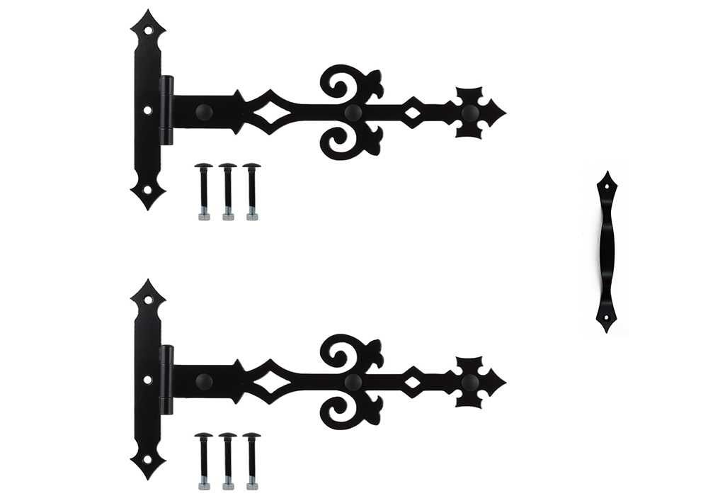 Set balamale medievale cu maner asortat si suruburi de montaj incluse
