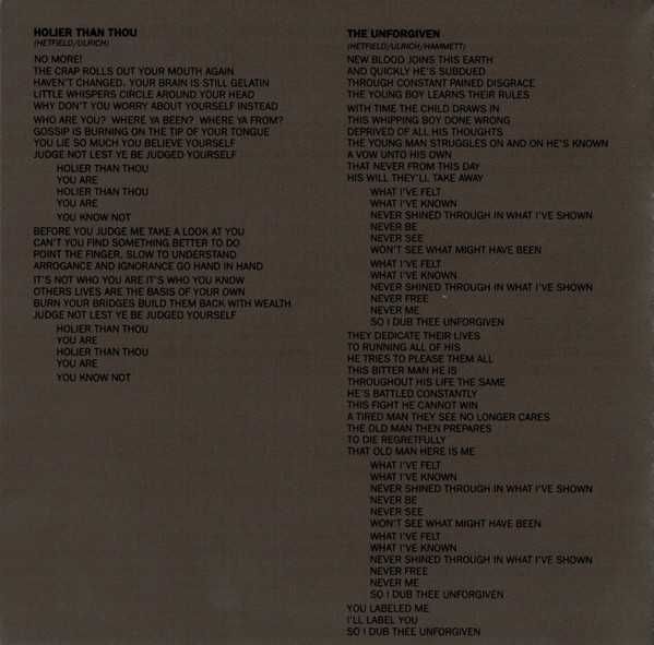 CD Metallica - Metallica 1991