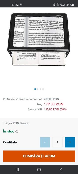 Lupa lectura cu leduri in trei trepte