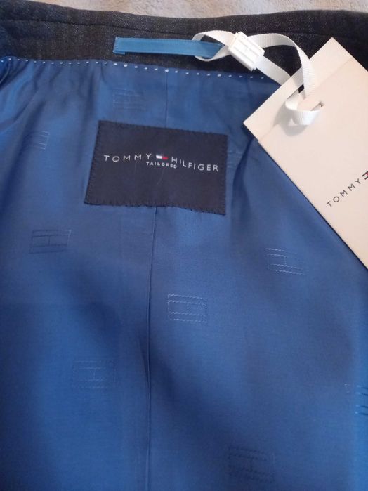 Sacou original Tommy Hilfiger,  gri, mărimea L