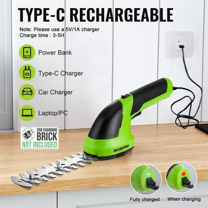 Безжични градински ножици WORKPRO