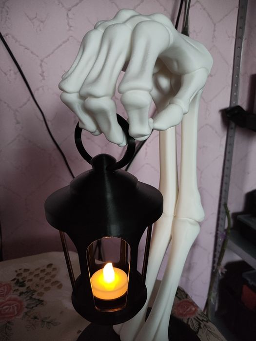 Felinar Halloween mana de schelet